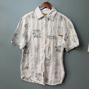 🔹5/$25🔹 Get Lucky Men’s White Cotton Shirt Sleeve Button Down Shirt. Size Medium